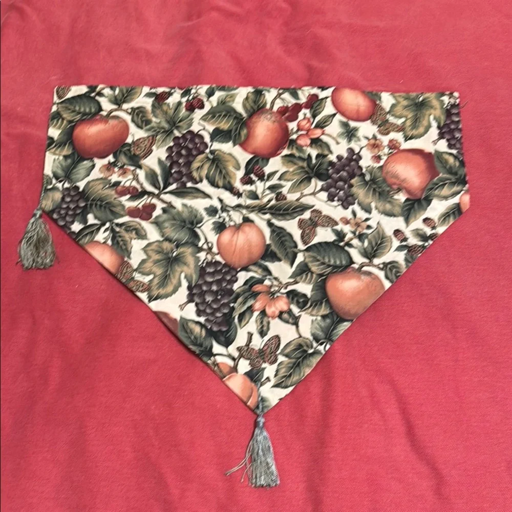 Curtain Valance Floral Fruit Grape Butterfly Patterned Valances with Tassels